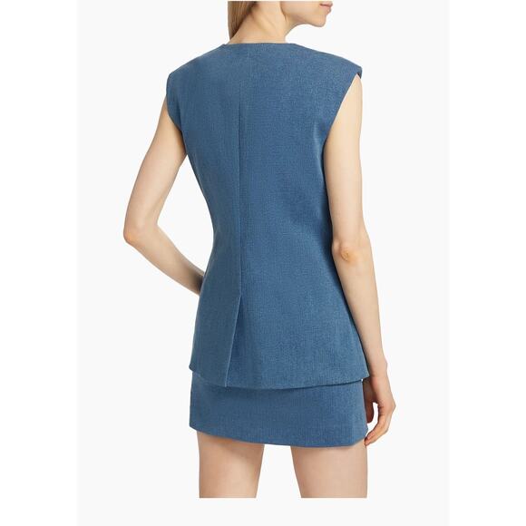 Veronica Beard Tamara Denim Vest Top Size 8 - Picture 3 of 8